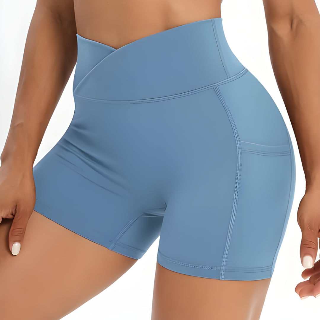 Women Workout Shorts | Cross Waist