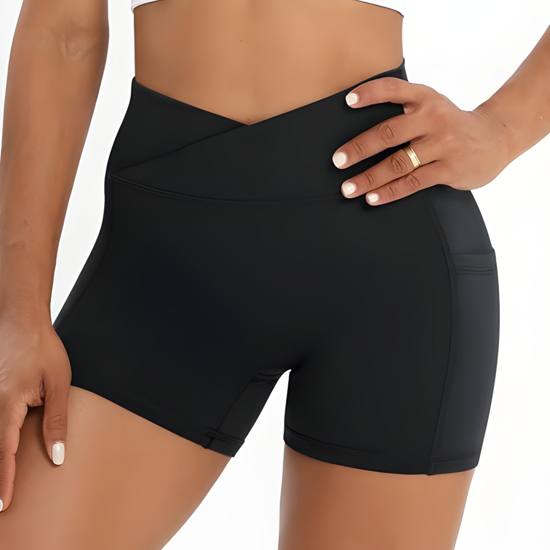 Women Workout Shorts | Cross Waist